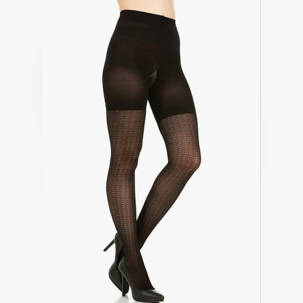 SPANX Assets by Sara Blakely Textured Shaping Tights, Size 3, Wish Bone, NWT